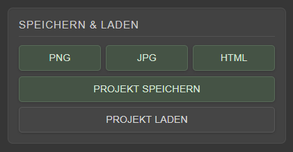 Speichern und Laden Buttons